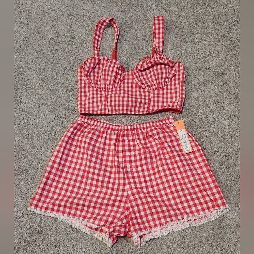Colsie Red Gingham Pajama Set - Picture 2 of 4